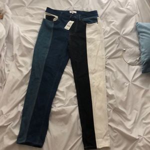 Zendaya patchwork boyfriend jeans